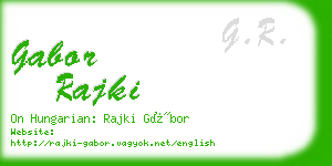 gabor rajki business card